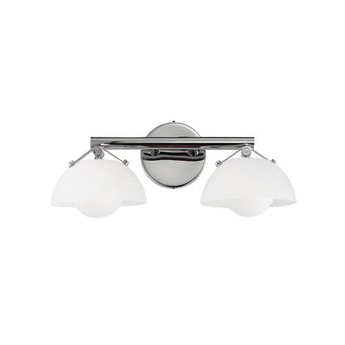 Domain 2-Light Wall Sconce - Frost/Polished Chrome