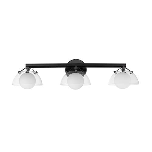 Domain 3-Light Wall Sconce - Clear/Black